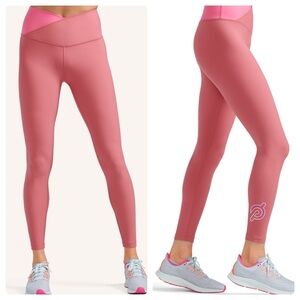 PELOTON Cadent Hight Rise Cross-Front Legging in Pink - M